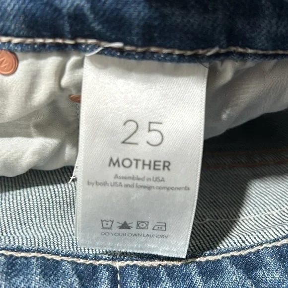 🛼MOTHER The Ditcher Heel blue jeans size 25 GUC - Picture 14 of 16